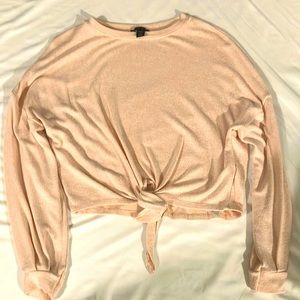 AMISU LONG SLEEVE TIED DOWN BLOUSE